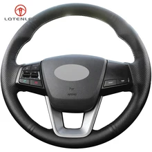 Lqtenleo черного цвета из искусственной кожи чехол рулевого колеса автомобиля для hyundai ix25- ix35 Creta- Elantra 201