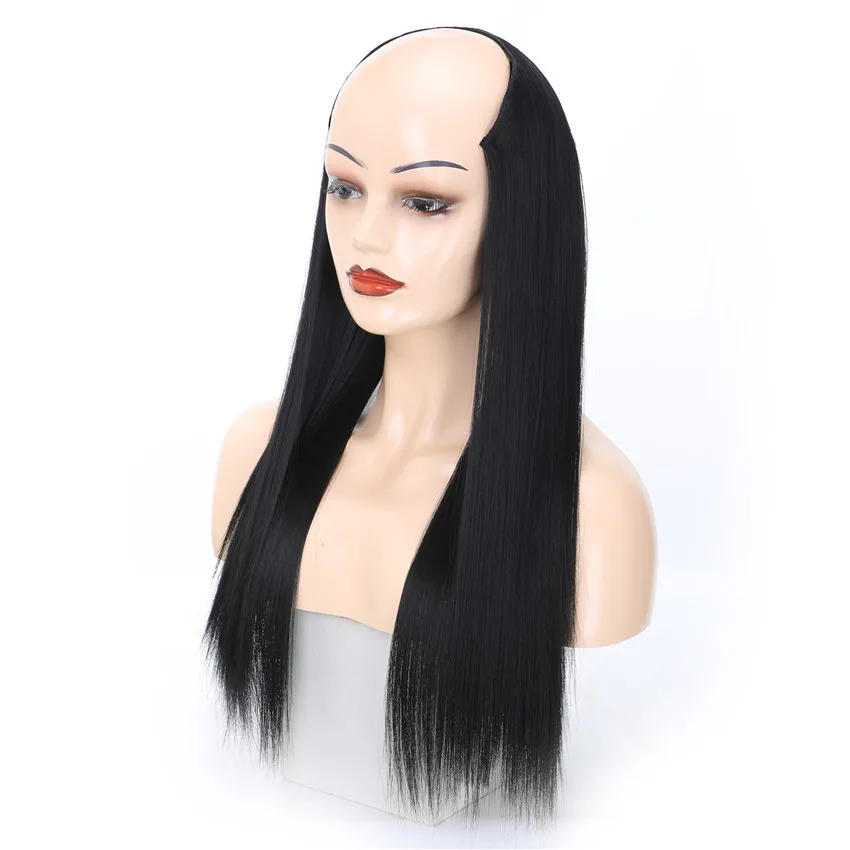 Gres Women Long Straight Half Wigs High Temperature Fiber Headbang Wig for  Lady Ombre Color Synthetic Hair Pieces| | - AliExpress