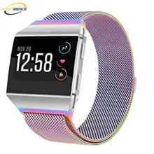 KINGBEIKE Fashion Milanese Watchband For Fitbit Ionic Watch Band Colorful Bracelet Strap Replacement Loop Magnetic Adsorption