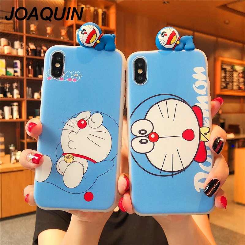 Модный милый 3D Doraemon мягкий TPU кукольный чехол для Apple iPhone X XS XR Max 8 7 6 6S Plus |