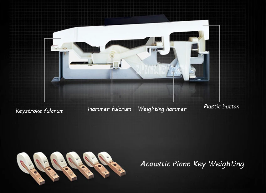DP-320 Профессиональный Взрослый электронного фортепиано 88-ключ тяжелый молоток Клавиатуры Электрическое фортепиано Детский подарок электронный Органы