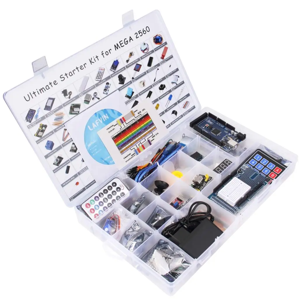 LAFVIN Mega 2560 Project самый полный стартовый набор для Arduino с обучающим руководством|kit for