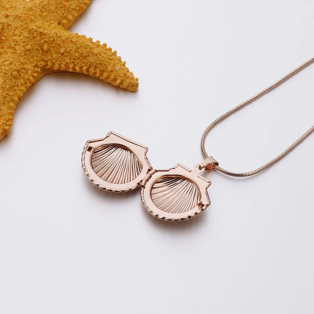 Женское ожерелье с ракушками цвет морской волны 2020|locket necklace|birthday giftpendant jewelry |
