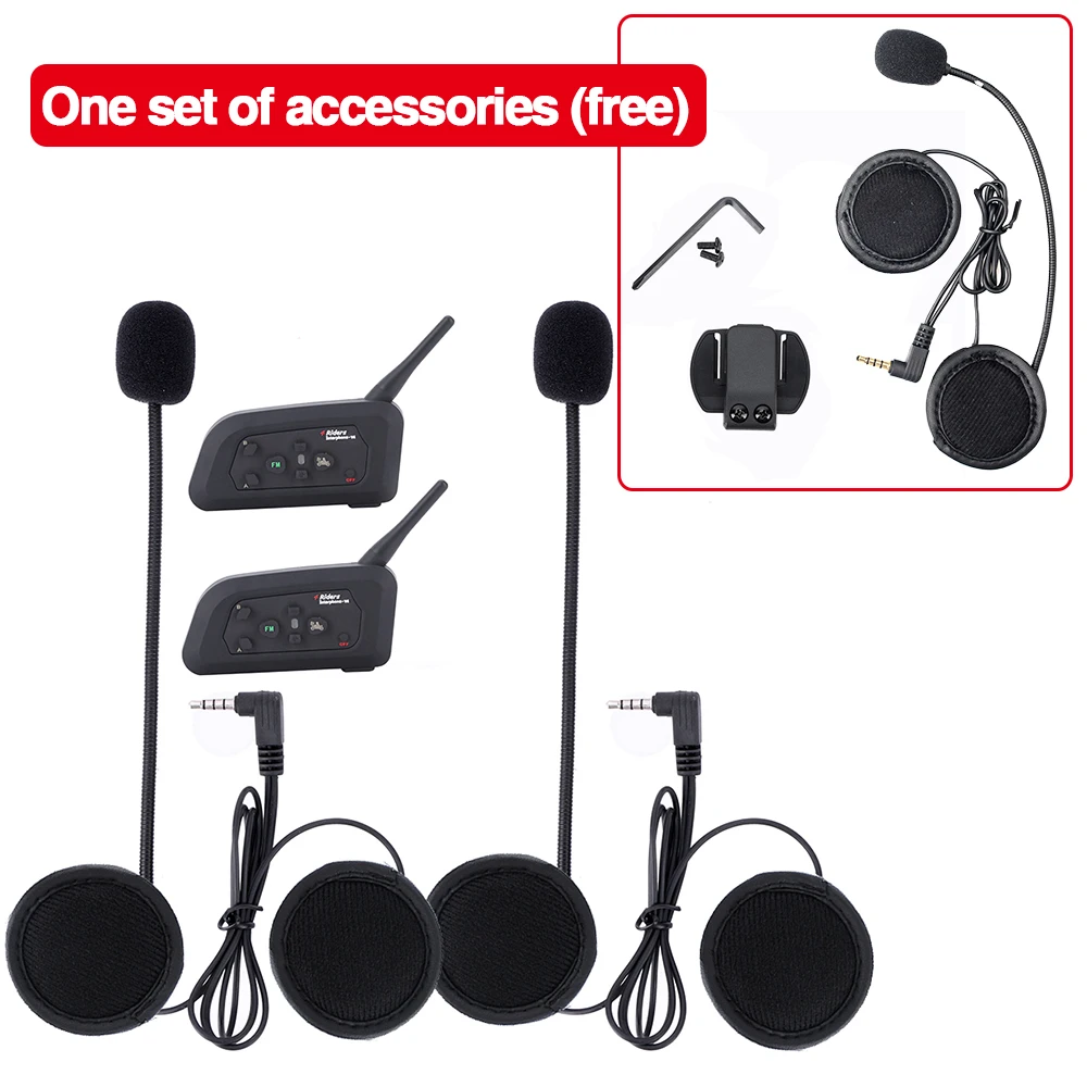 Extra accessories+2PCS V4 4 Riders Bluetooth Headset