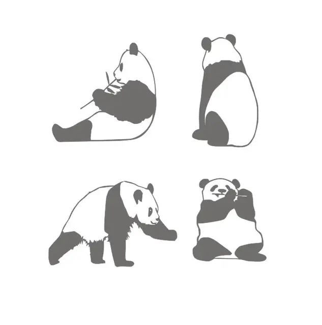 3d Hewan Lucu Panda Wall Stiker Untuk Anak Anak Kamar Wallpaper Dekorasi Rumah Ruang Tamu Seni Mural Anak Gadis Hadiah Diy Dekorasi Dinding Wall Stickers Aliexpress