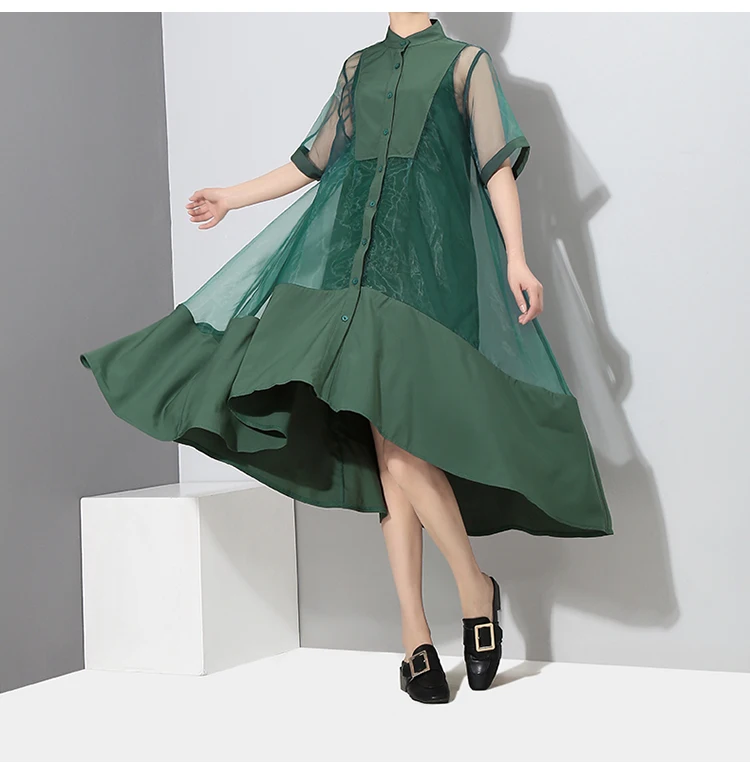 Корейский стиль, комплект из двух предметов, женское летнее зеленое платье миди из прозрачной сетки с жилетом, женские сексуальные вечерние платья, женское платье 2564