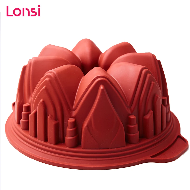 

LONSI Large Crown Silicone Mold,Cake Single Pan,Bread Chocolate Bakeware,Silicone Molds Cake Decorating