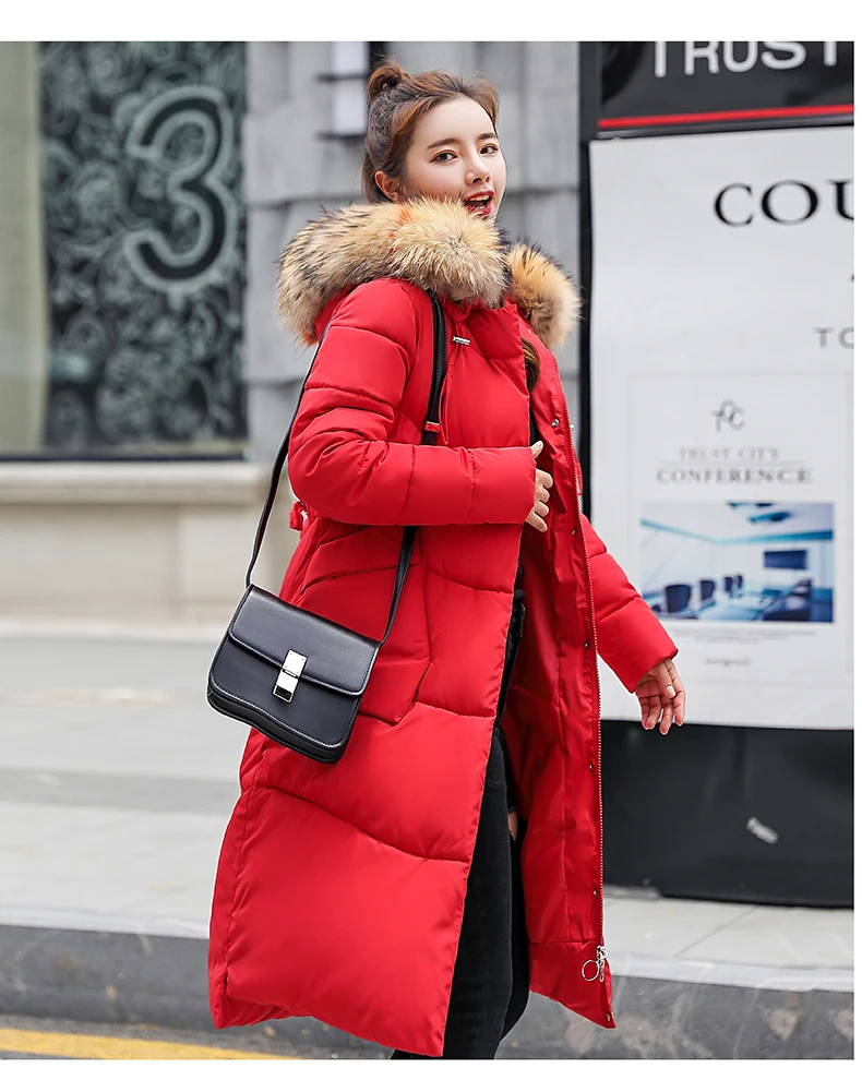 Winter Jacket Women Medium And Long Section Big Fur Collar Cotton Clothing Winter Jacket Women Coats Women Parka 2018 CH778 (18)