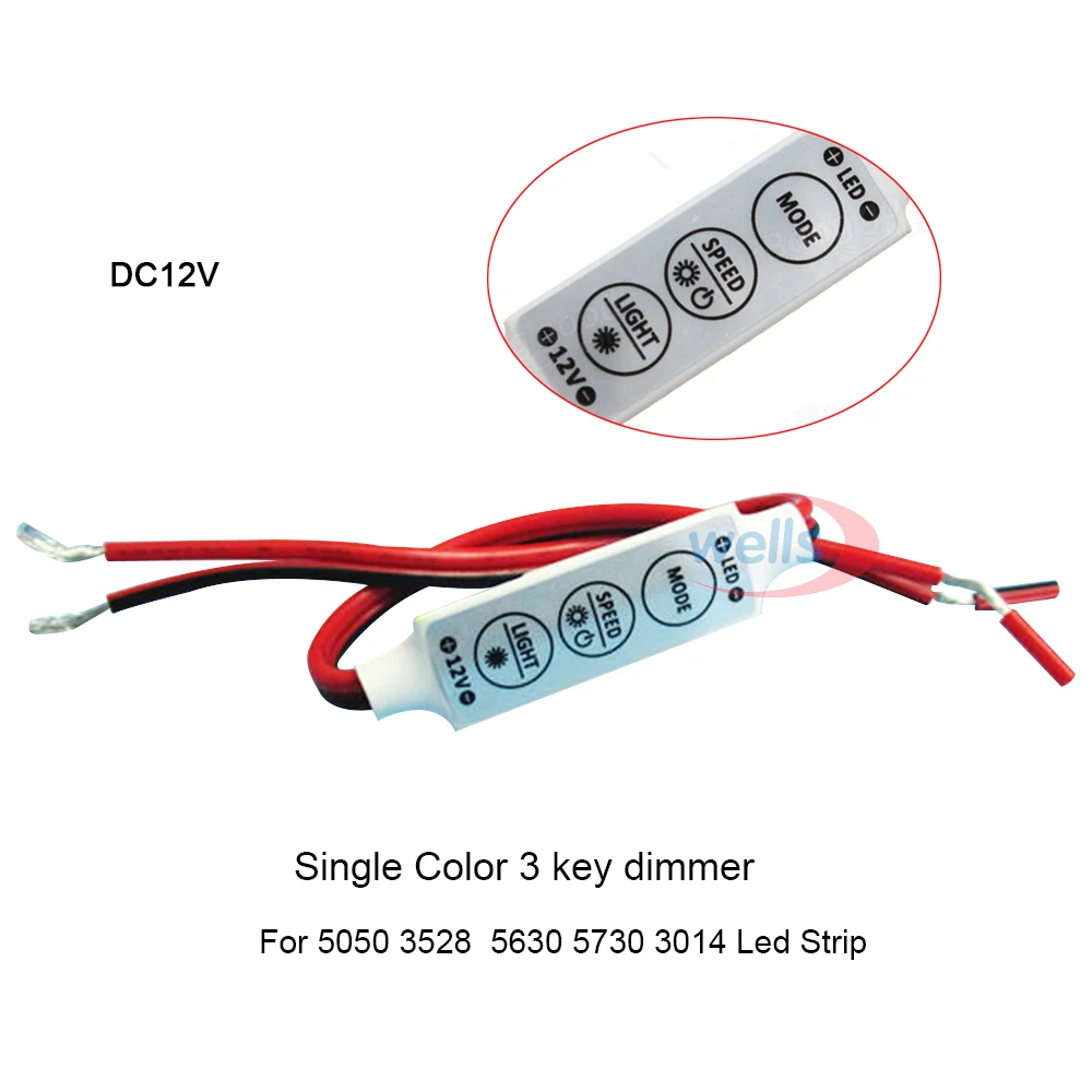 Мини 3 ключа 4key DC5V 12 в 24 в один цвет/RGB+ CCT светодиодный Усилитель диммер контроллер для 5050 3528 Светодиодная лента светильник