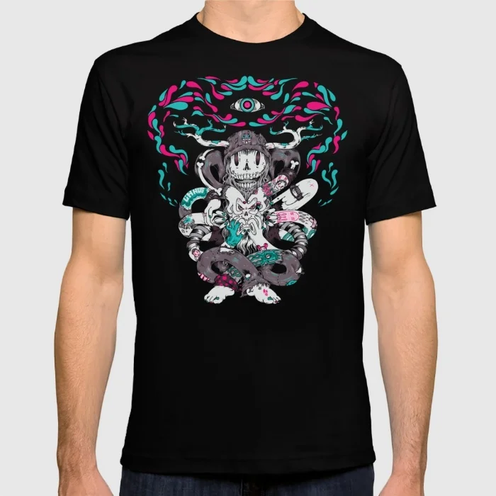 Весна Горячие Продажа футболки мужские Chaos Theory Короткое Письмо Хлопок тис harajuku