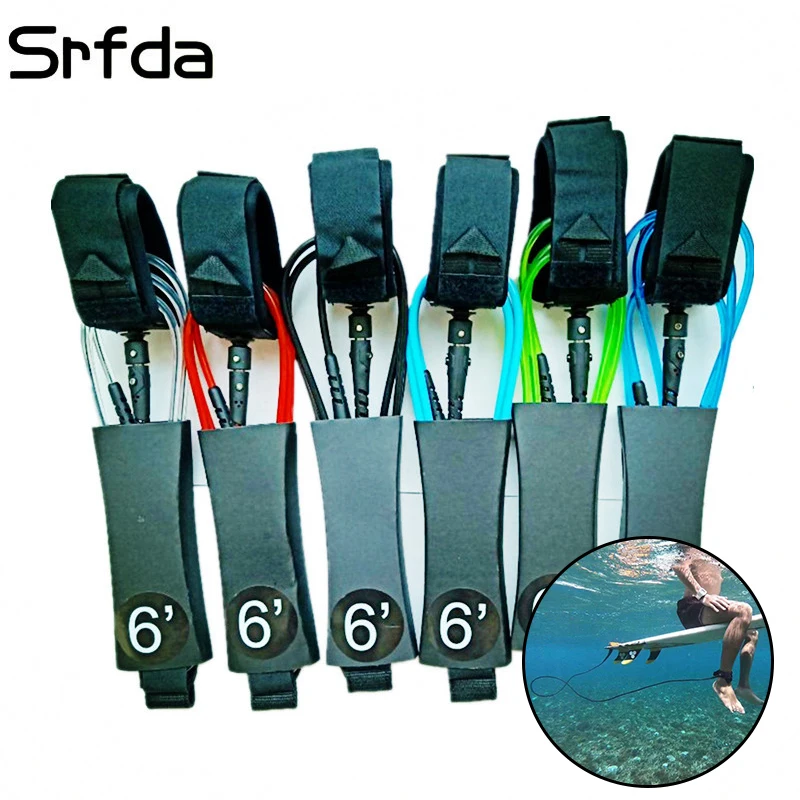 

6ft-5.5mm 6ft-7mm 10ft-7mmTPU Surf Leash Surf Boards Foot Ropes Surf Accessories Safety Rope A