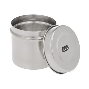 

8cm Stainless Steel Dental Box Holder Disinfection Case for Medical Cotton Ball Gauze Dressing Tampon Teeth Whitening