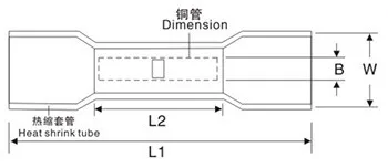 50 шт. BHT5 Термоусадочные Приклад Водонепроницаемый разъем 12-10AWG 4.0-6.0mm2 сращивания встык Термоусадочные трубки совместных обжимной вывод