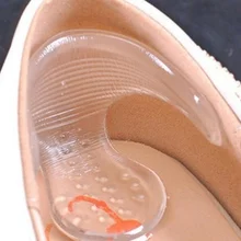 Silicone Gel Heel Sticker Soft T Shape Shoe Cushion Heel Sticker Wear Proof Anti Slip with Thicken Cushion Clear Heel Protector