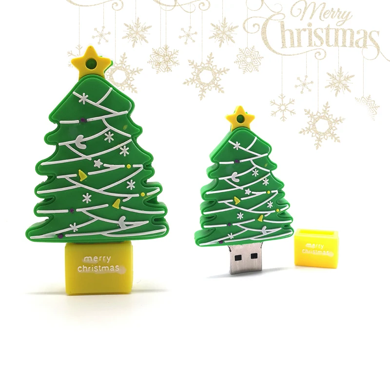 Pendrive новогодних ёлок/Снеговик/Санта Клаус usb флэш-накопитель 4 GB/8 GB/16 GB/32 GB/64G с рождественским оленем, карта памяти, Флеш накопитель usb пользовательских