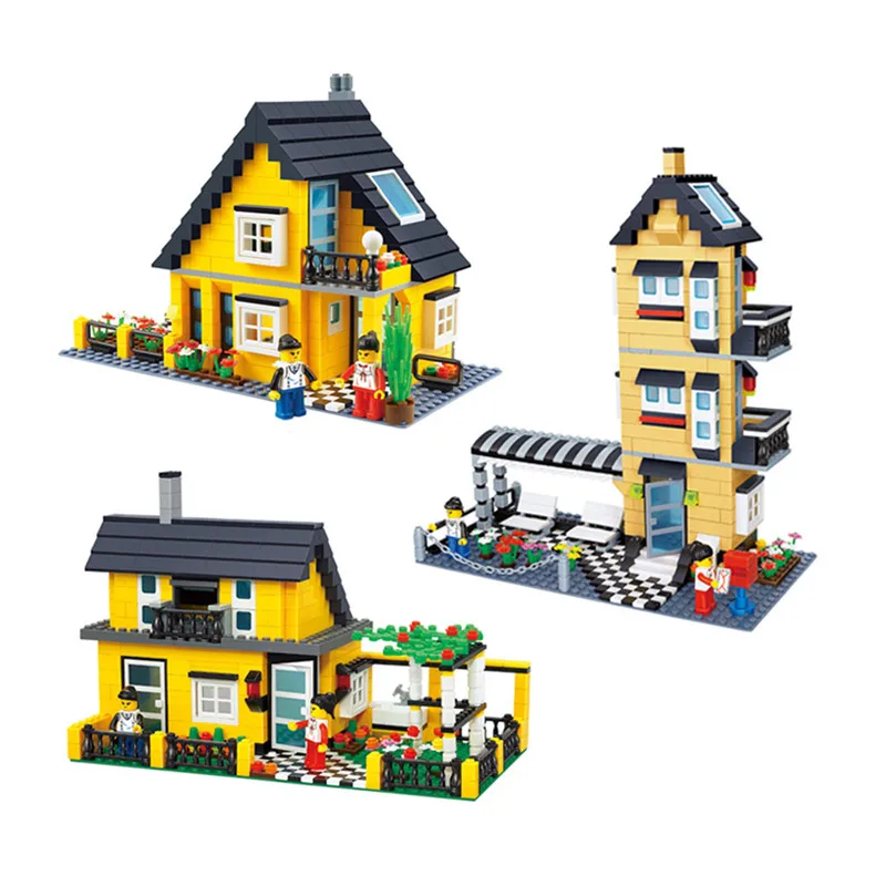 

Villa Small Particles Of Plastic Building Blocks Assembled Toys Puzzle Enlightenment Toy For Children legoeings