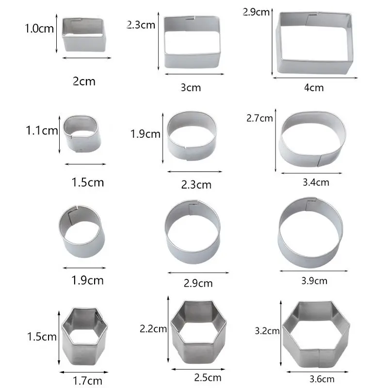 2019 Новый 24 шт. металла набор печенья Нержавеющая сталь Cookie овощерезка формы звезды цветы Форма разных размеров