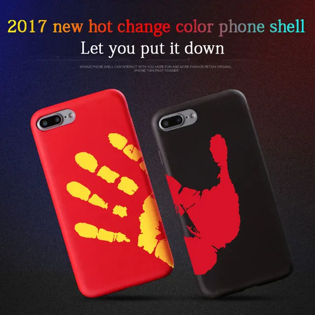 us 4 6 hot case for iphone x case thermal induction fluorescent color changing pc back discolor cover for iphone x cover coque capa new in fitted iphone color change