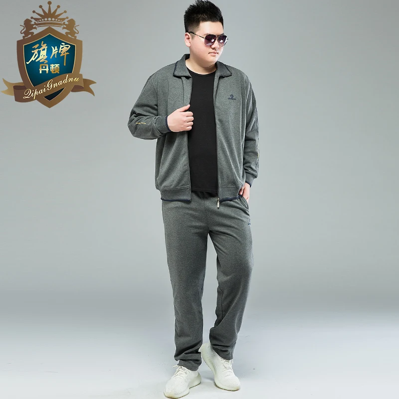 New 2018 Brand Tracksuit Fashion Big Size 6XL Men Sportswear Two Piece Sets Cotton Fleece Thick hoodie+Pants Sporting Suit Male