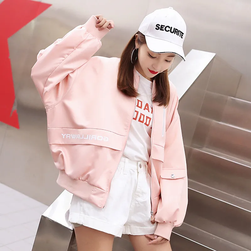 Jackets Women 2018 New Basic Jacket Women's High Quality Baseball Uniform Jacket Fashion Casual Windbreaker Female Outwear Coat Jackets Women 2018 New Basic Jacket Women's High Quality Baseball Uniform Jacket Fashion Casual Windbreaker Female Outwear Coat