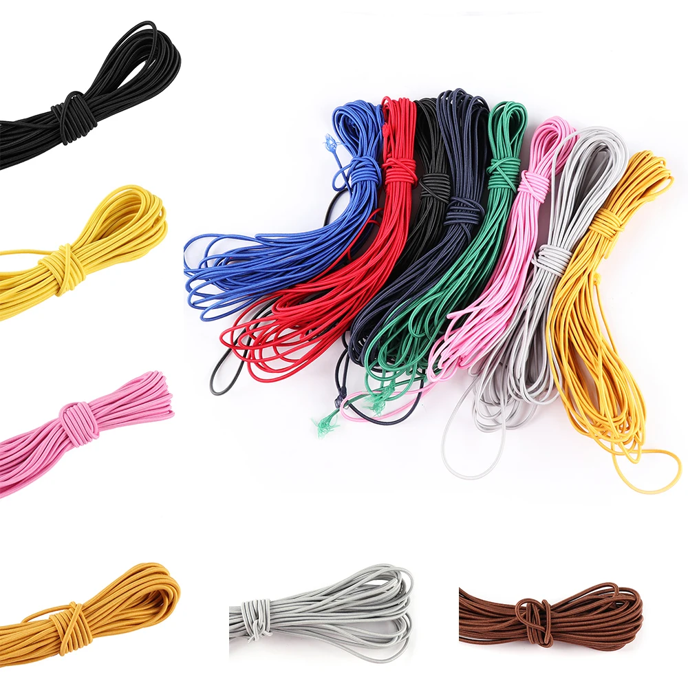 

3mm 10m New Colorful Nylon Elastic Band Round Rubber Sewing Rope DIY Line Fabric Apparel Craft Accessory