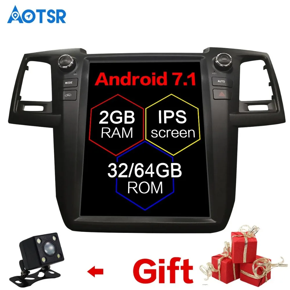 

Android 7.1 Tesla style Car No DVD Player GPS Navigation For Toyota Fortuner 2007-2015 head unit multimedia tape recorder HD IPS