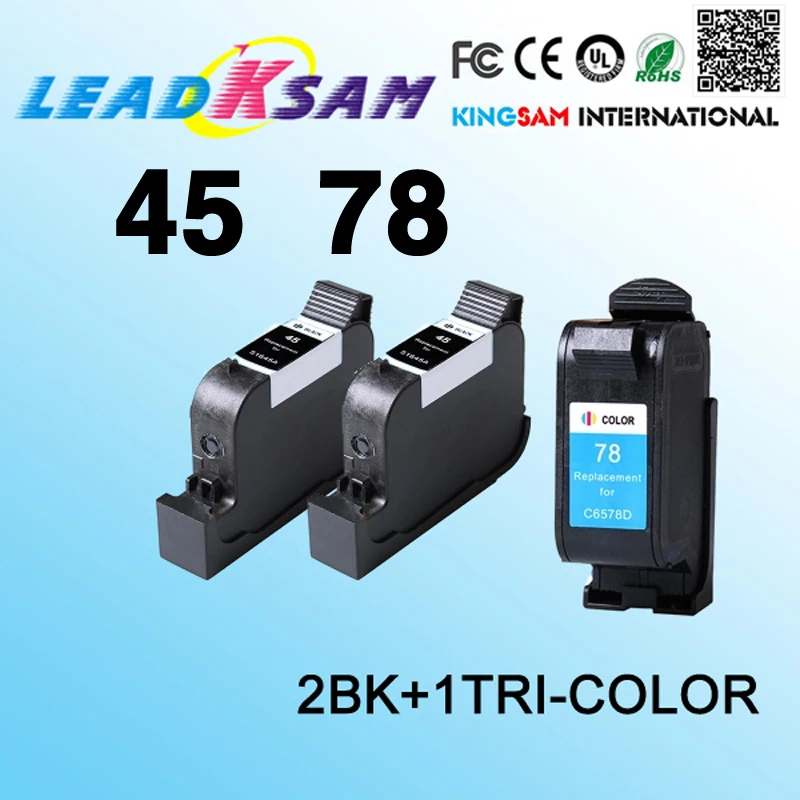 3x для чернильного картриджа совместимого с hp45 78 51645A C6578DN P1000 P1100 P1215 930c 948c 950c 960c 970cxi