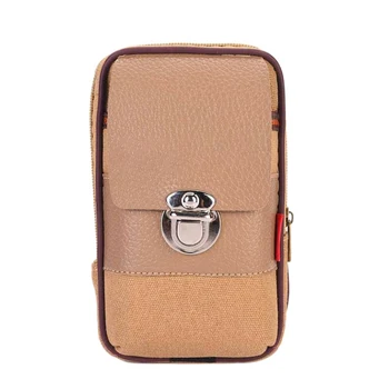 

Waist Bag Men Leather Waterproof Washed Cloth Outdoor Large Calf Style Bags Accessories Capacity Portable