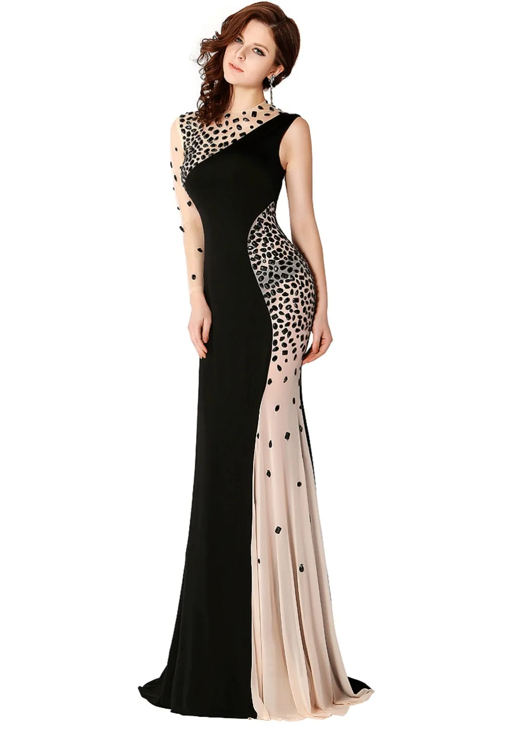 Abito lungo Nero Vestiti Da Sera Della Sirena Vestito di Un spalla Strass  Abiti Da Sera Elegante 2018 Sexy In Rilievo di Colore di  Contrasto|rhinestone evening gown|evening gownevening gowns elegant -  AliExpress