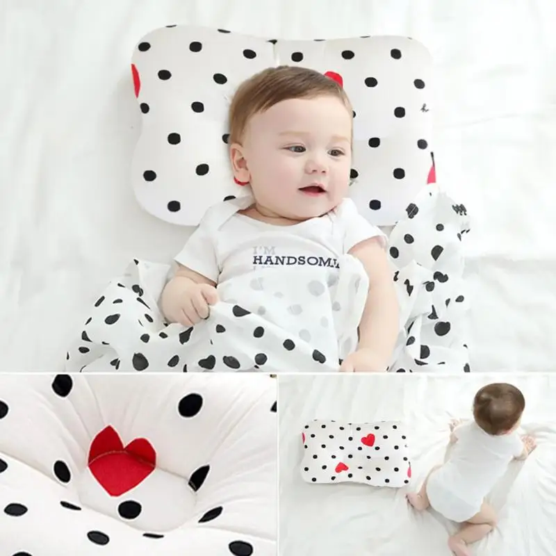 

Cute Baby Pillow Sweat Absorbing Breathing Prevent Flat Head Cartoon Printed Headrest Four 3D Square Pillow Seasons Universal