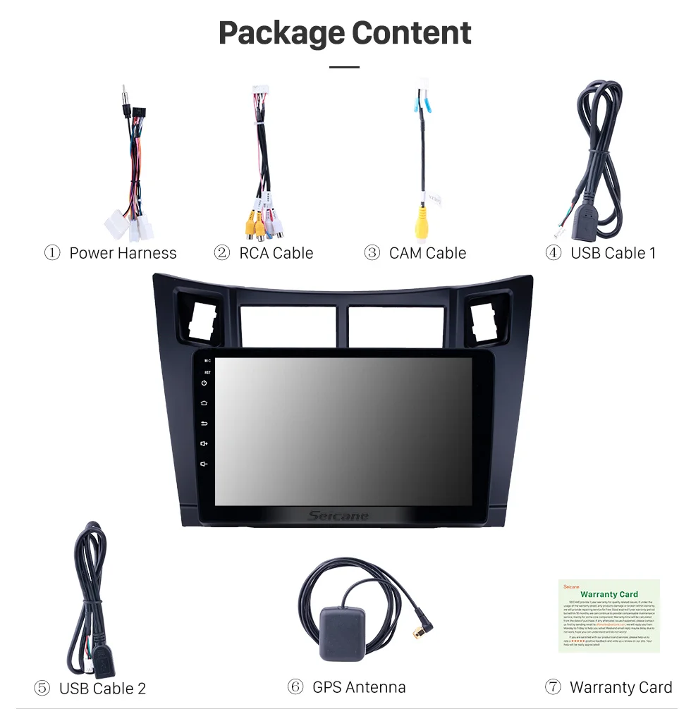 Perfect Seicane Android 8.1 9" 2Din Car Radio Stereo GPS Navi For Toyota Yaris 2008-2011 Multimedia Player support Wifi OBD2 TPMS DVR 15