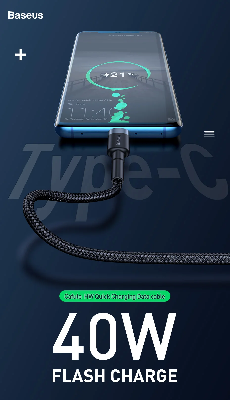 Baseus USB C 5A usb type C кабель для huawei mate 30 20 P30 P20 Pro Lite Быстрая зарядка USB-C зарядное устройство type-c кабель для Xiaomi Mi