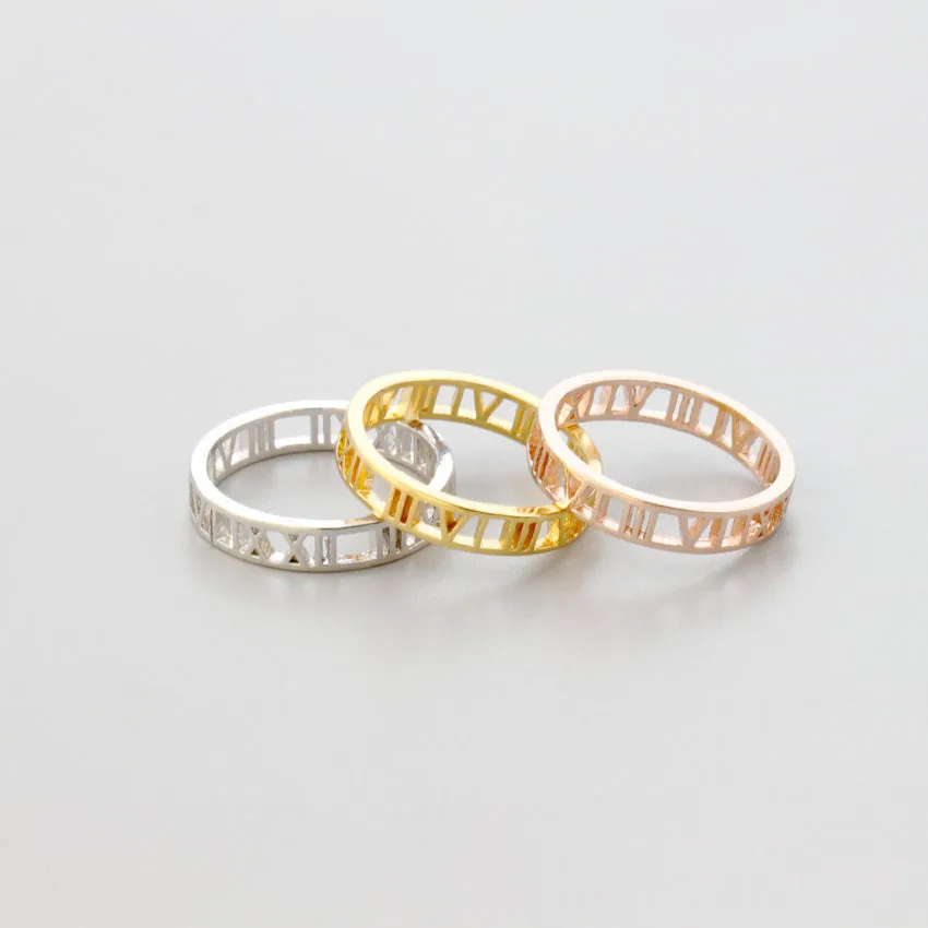 Персонализированные счастливые римские цифры кольца из нержавеющей стали на заказ свадебные Дата обещания кольца для мужчин и женщин ювелирные изделия подарки BFF