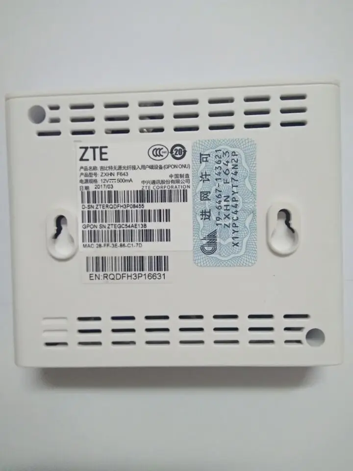 10 шт. onu gpon zte ont FTTH fiberhome onu-модем Secondhand старый f643 1GE gpon onu ONT с английской версией