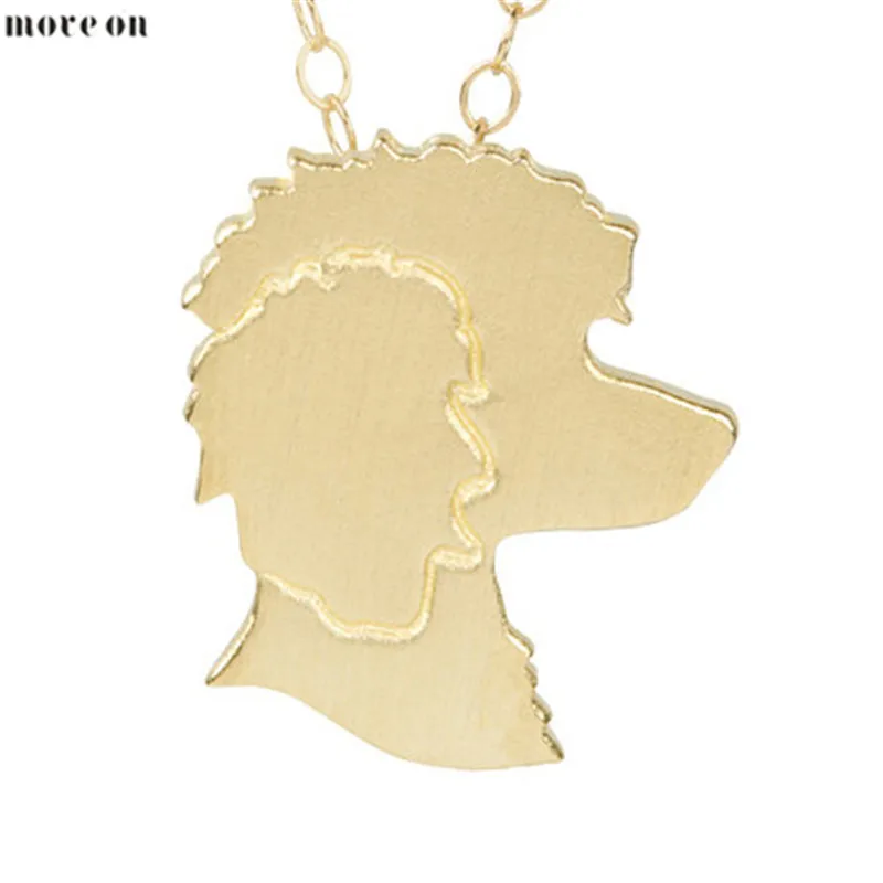 Poodle  Metal Gold-Plated Silver, Poodle charm necklace, Poodle jewelry, pet memorial, dog jewelry gift
