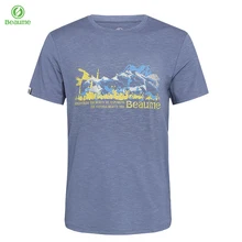 Летняя уличная спортивная быстросохнущая дышащая футболка с короткими рукавами и принтом Beaume 62181
