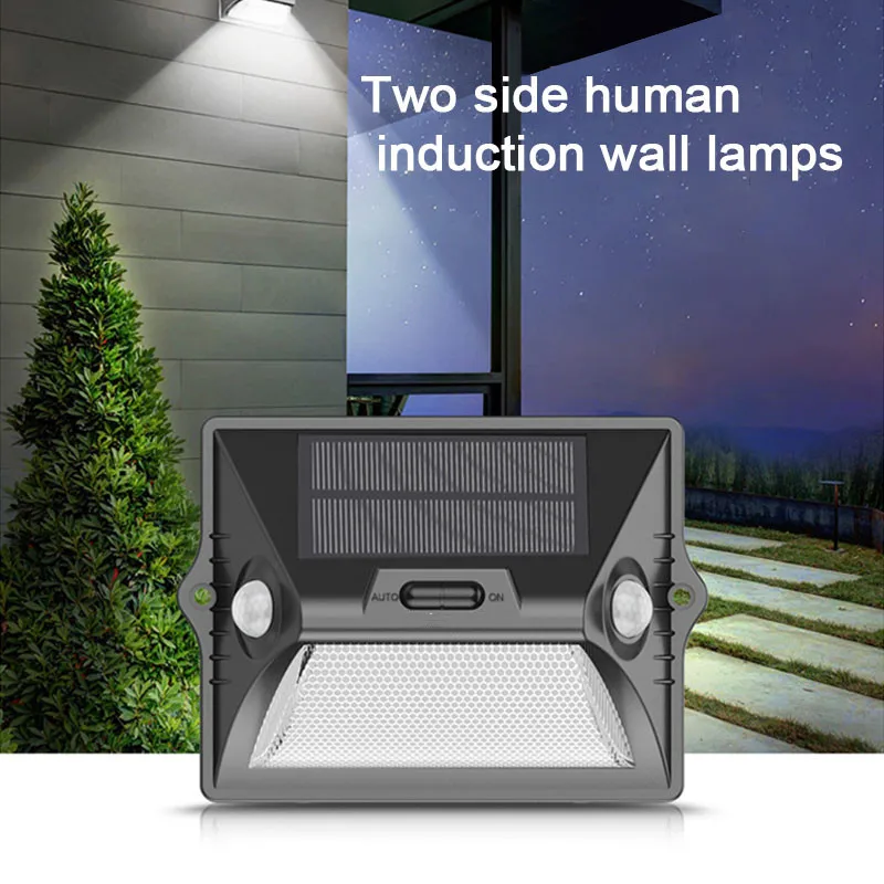 

LED Solar Powered Dual PIR Motion Sensor Solar Lamp 180 Degree Waterproof Garden light Wall light 12 LED Yard Porch Wall Lamp
