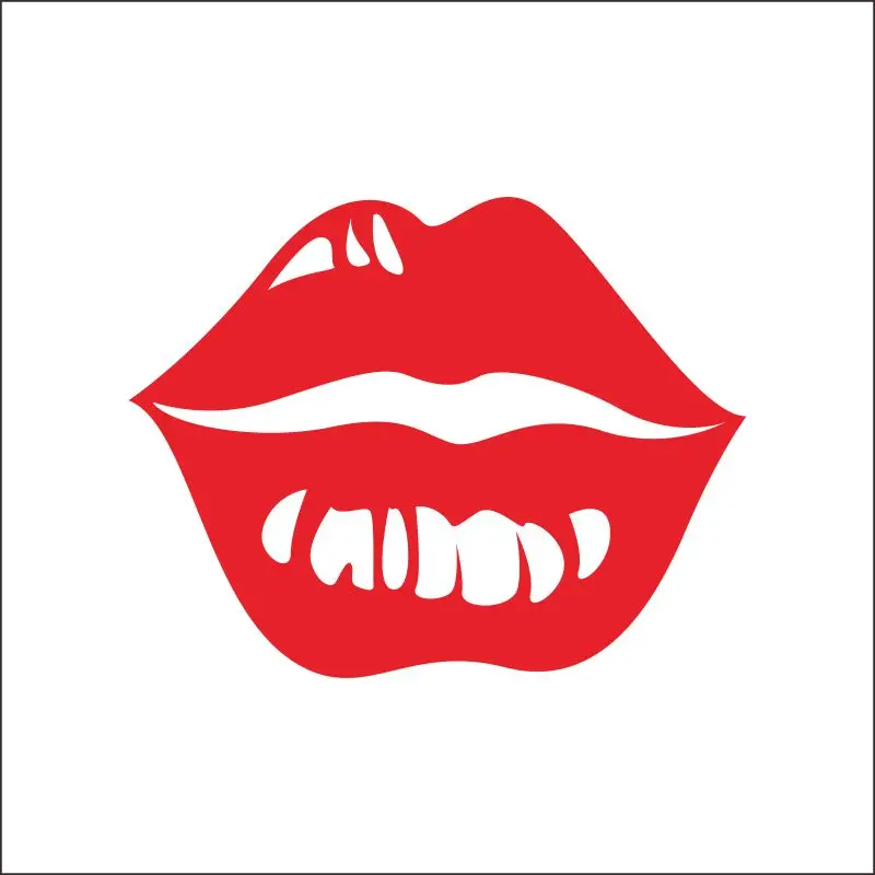 DCTAL Lip print Sticker Logo Name Lip print Decal Posters Vinyl Wall