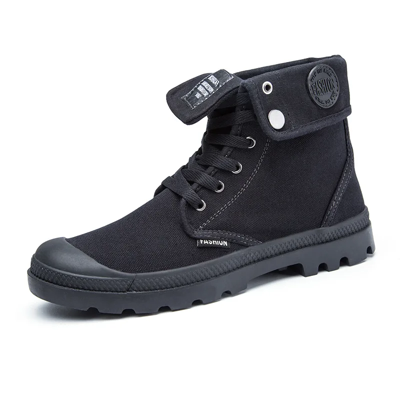 

2016 Autumn Men Canvas Boots Shoes Casual Flat Ankle Boot Breathable Shoelace Men's Shoes