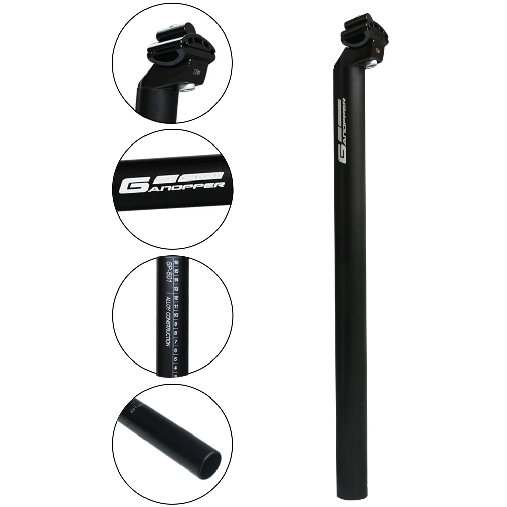 Günstig Fahrrad sattelstütze 25,4 27,2 28,6 30,9 31,6 350 450mm Lange fixed gear MTB Mountain Road Bike Verlängerung Sitz post Rohr Sattel pol