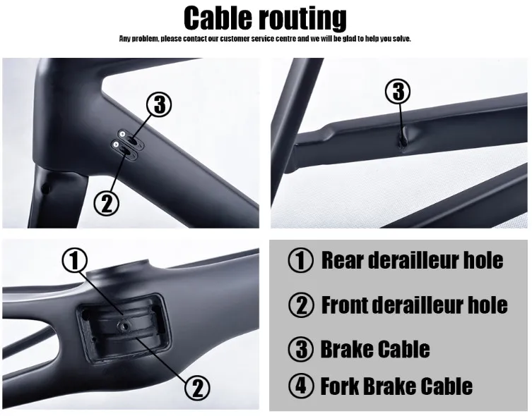 Discount 2018 NEW Chinese Carbon Road Frame T800 UD black Aero full carbon fiber road bike frame QR or thru axle 47/51/53cm 19