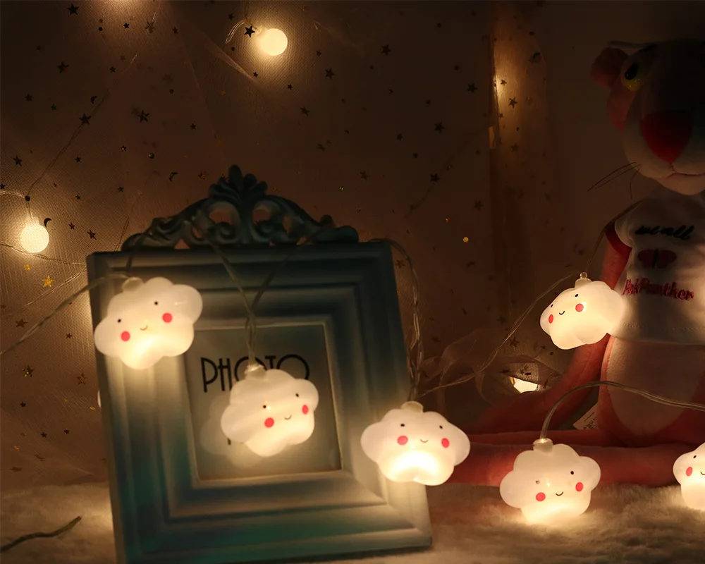 Yijinsky 3,5 м улыбка облако форма светодио дный гирлянды светодиодные огни для рождественской вечеринки Свадьба праздник украшения дома Фея