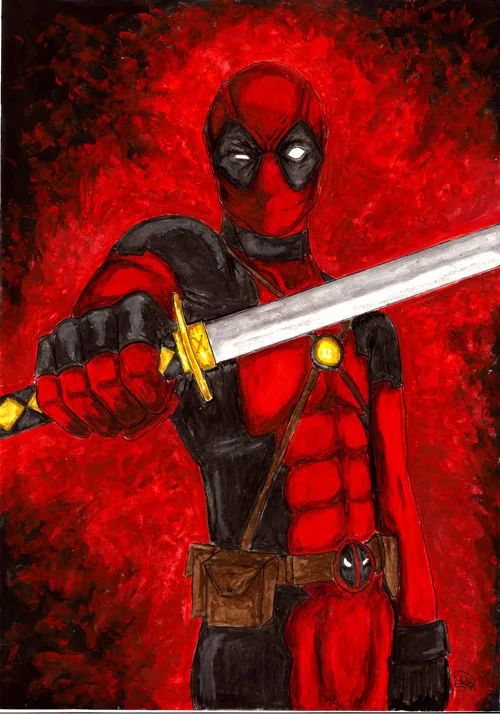 2016 New Deadpool Marvel Comic Hero 40x60cm Custom Wall Sticker