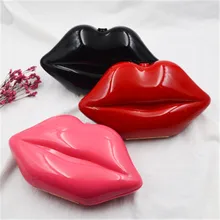 Сексуальная акриловая сумка-мессенджер с губами, Модный женский клатч на цепочке, сумка на плечо в форме губ, женские сумки, вечерние сумочки