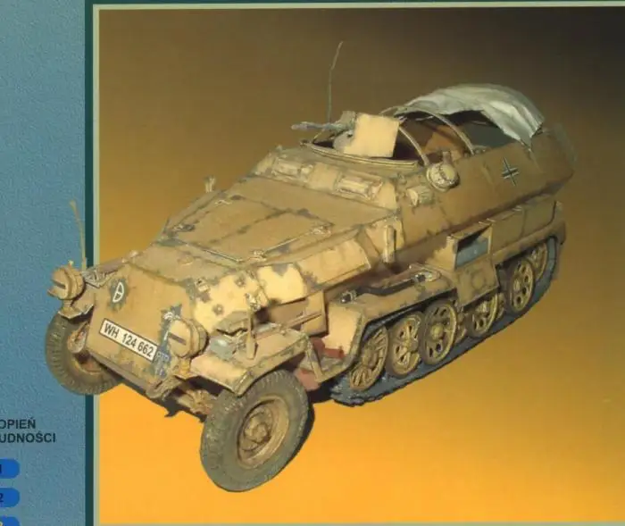 Вторая мировая война Sd. Kfz.251 Боевая машина 3D бумажная модель Diy