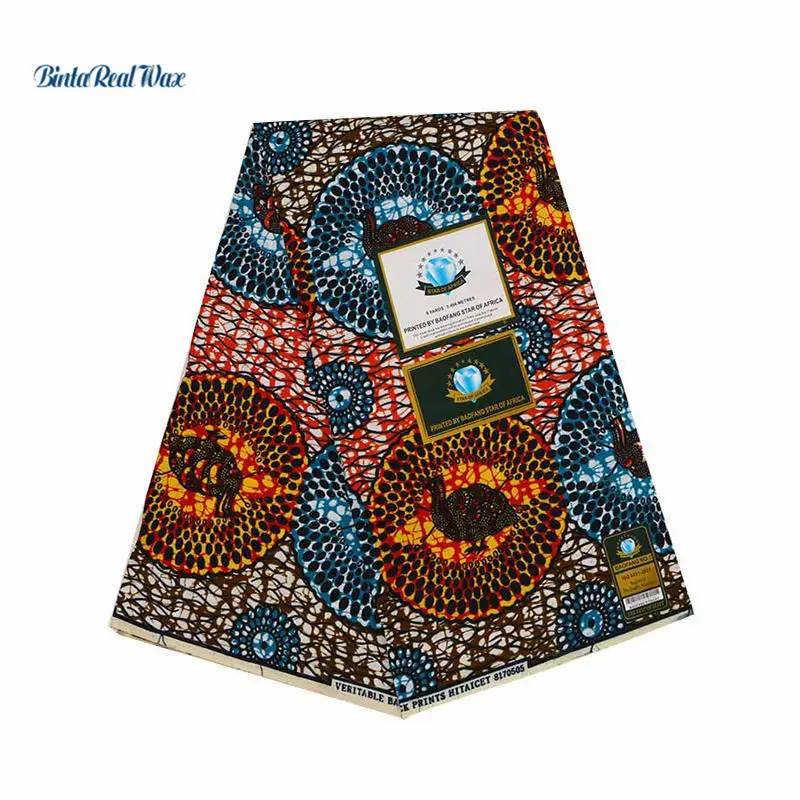 

100% Polyester Wax Prints Fabric High Quality 6 yards African Fabric New Hollandais Wax Ankara Fabric for Party Dress PL561