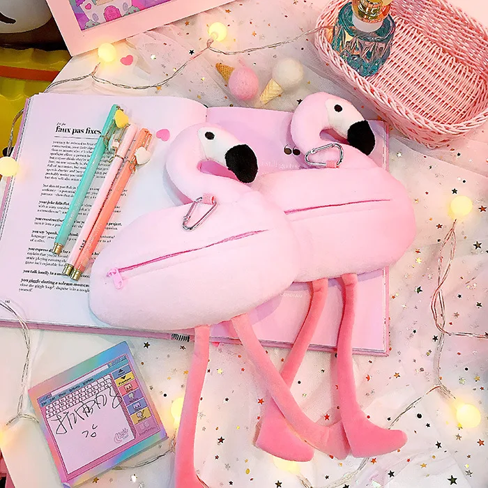 Coloffice kawaii stationary creative Flamingo pencil case&pencil bag students prizes gifts for children school office supplies