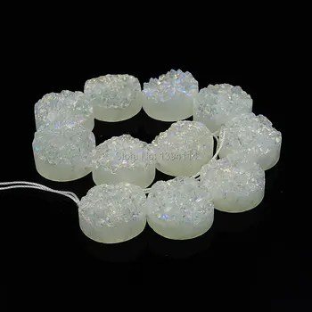 

Titanium AB Color Crystal Cluster Round Loose Beads Strand For Making Bracelet Or Necklace Jewelry Approx 8 Inches