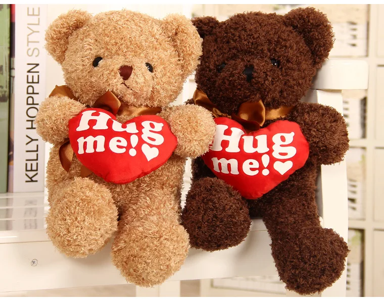 

Cute plush bear hug me heart teddy bear plush toy bear plush kids toy stuffed animal soft doll gift Toys for children Birthday