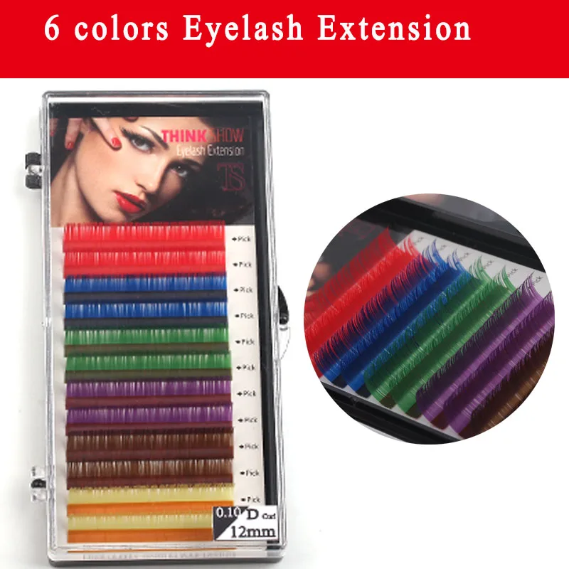 

C/D 0.07/.0.1 Colors Korea Silk Volume Eyelash Extension 3D Natural Long Color Eye Lashes